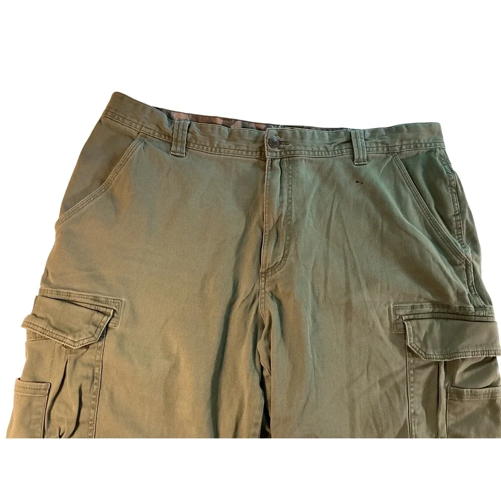 RedHead Mens Olive Green Cargo Shorts Relaxed Fit Cotton Size 40 Camo